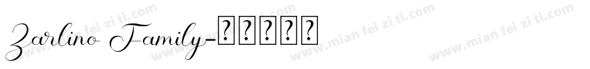 Zarlino Family字体转换
